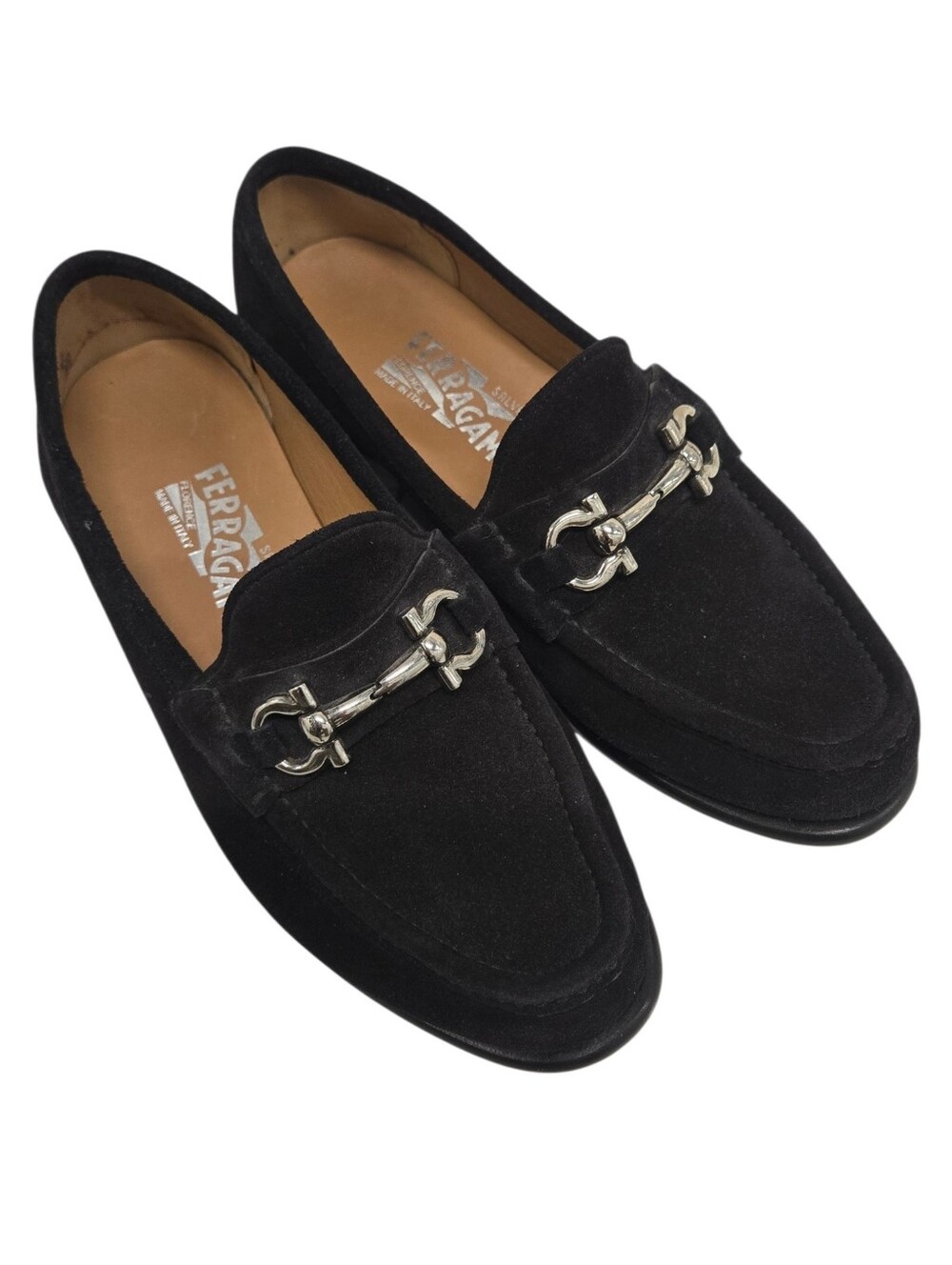 Ferragamo Men's  Suede‎ Gancio-Bit Loafers Sz 6